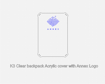 Annex K3 Acrylic back panel with engraved logo